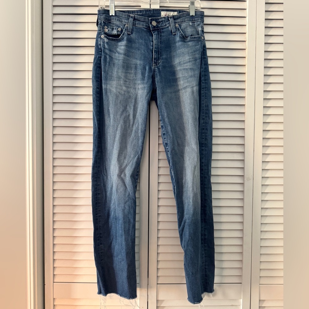 AG Denim Mari High Rise Slim Straight Jeans